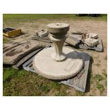 Round Concrete Table and Benches Round Concrete Table and Benches
