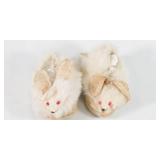 Vintage Native American Crafted Bunny Slippers