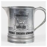 Vintage White Horse Scotch Pitcher - Pewter