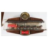 Budweiser Champion Clydesdale Horse Team Vintage Hanging Lighted Sign