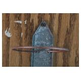 Antique Red Comet Glass Ball Fire Extinguisher & Wall Bracket