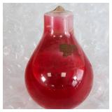 Antique Red Comet Glass Ball Fire Extinguisher & Wall Bracket