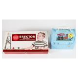 Vintage Erector Game and Scooby Doo Lunch Box
