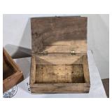 Lot of Vintage Wooden Boxes and Organizers Lot of Vintage Wooden Boxes and Organizers