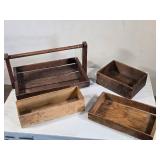 Wooden Boxes and Handled Tray Wooden Boxes and Handled Tray