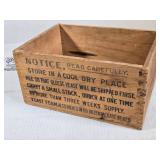 Yeast Foam Wooden Box approximately 10 inches long, 7 inches wide, and 5 1/2 inches tall Yeast Foam Wooden Box approximately 10 inches long, 7 inches wide, and 5 1/2 inches tall