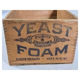 Yeast Foam Wooden Box approximately 10 inches long, 7 inches wide, and 5 1/2 inches tall Yeast Foam Wooden Box approximately 10 inches long, 7 inches wide, and 5 1/2 inches tall