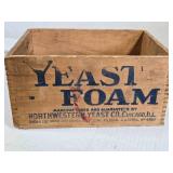 Yeast Foam Wooden Box approximately 10 inches long, 7 inches wide, and 5 1/2 inches tall Yeast Foam Wooden Box approximately 10 inches long, 7 inches wide, and 5 1/2 inches tall