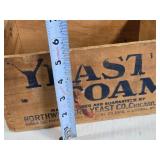 Yeast Foam Wooden Box approximately 10 inches long, 7 inches wide, and 5 1/2 inches tall Yeast Foam Wooden Box approximately 10 inches long, 7 inches wide, and 5 1/2 inches tall