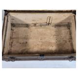 Antique Wooden Storage Trunk approx. 24" wide Antique Wooden Storage Trunk approx. 24" wide