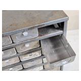 Perkins Products Inc. Metal Storage Cabinet with Drawers - Missing 1 Drawer Perkins Products Inc. Metal Storage Cabinet with Drawers - Missing 1 Drawer