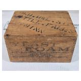 Yeast Foam Vintage Wooden Box  from Northwestern Yeast Co., Chicago, IL approx. 9" Long Yeast Foam Vintage Wooden Box  from Northwestern Yeast Co., Chicago, IL approx. 9" Long