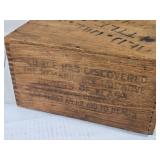 Yeast Foam Vintage Wooden Box  from Northwestern Yeast Co., Chicago, IL approx. 9" Long Yeast Foam Vintage Wooden Box  from Northwestern Yeast Co., Chicago, IL approx. 9" Long