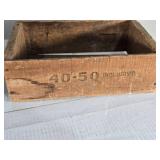 Antique Wooden Boxes with Stenciled Numbers 12" and 15 1/2" in Length Antique Wooden Boxes with Stenciled Numbers 12" and 15 1/2" in Length