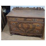 Antique Wooden Dresser with Ornate Carvings approximately 42 inches in length, 19 1/2 inches in width, and 30 inches in height, Antique Wooden Dresser with Ornate Carvings approximately 42 inches in length, 19 1/2 inches in width, and 30 inches in height,