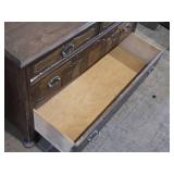 Antique Wooden Dresser with Ornate Carvings approximately 42 inches in length, 19 1/2 inches in width, and 30 inches in height, Antique Wooden Dresser with Ornate Carvings approximately 42 inches in length, 19 1/2 inches in width, and 30 inches in height,