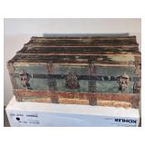 Antique Steamer Trunk apprx. 34 1/2" long, 19 1/2" wide, 13" tall Antique Steamer Trunk apprx. 34 1/2" long, 19 1/2" wide, 13" tall