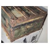 Antique Steamer Trunk apprx. 34 1/2" long, 19 1/2" wide, 13" tall Antique Steamer Trunk apprx. 34 1/2" long, 19 1/2" wide, 13" tall