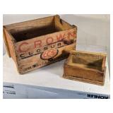 Crown Cork & Seal Co. Wooden Crate Wooden Box with Broken Lid Crown Cork & Seal Co. Wooden Crate Wooden Box with Broken Lid