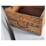 Crown Cork & Seal Co. Wooden Crate Wooden Box with Broken Lid Crown Cork & Seal Co. Wooden Crate Wooden Box with Broken Lid