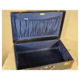 Lot of 2 Vintage Leather and Fabric Suitcases Lot of 2 Vintage Leather and Fabric Suitcases