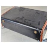 Lot of 2 Vintage Leather and Fabric Suitcases Lot of 2 Vintage Leather and Fabric Suitcases