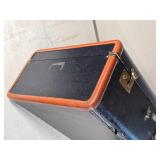 Lot of 2 Vintage Leather and Fabric Suitcases Lot of 2 Vintage Leather and Fabric Suitcases