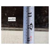 Antique Wooden Storage Box approximately 30 inches in length, 12 inches in width, and 7 inches in height Antique Wooden Storage Box approximately 30 inches in length, 12 inches in width, and 7 inches in height
