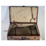 Lot of 2 Vintage Leather Suitcases, 1 is a Hercules Brand Lot of 2 Vintage Leather Suitcases, 1 is a Hercules Brand