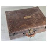 Lot of 2 Vintage Leather Suitcases, 1 is a Hercules Brand Lot of 2 Vintage Leather Suitcases, 1 is a Hercules Brand
