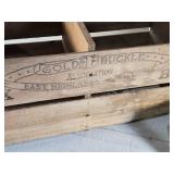 Vintage Wooden Fruit Crate featuring the Brogdex Fruit branding and Small Wooden Box Vintage Wooden Fruit Crate featuring the Brogdex Fruit branding and Small Wooden Box