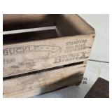 Vintage Wooden Fruit Crate featuring the Brogdex Fruit branding and Small Wooden Box Vintage Wooden Fruit Crate featuring the Brogdex Fruit branding and Small Wooden Box