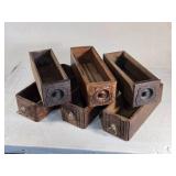 Lot of 6 Antique Narrow Wooden Drawers Some around 12" long and Some around 15" Lot of 6 Antique Narrow Wooden Drawers Some around 12" long and Some around 15"