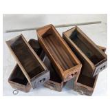 Lot of 6 Antique Narrow Wooden Drawers Some around 12" long and Some around 15" Lot of 6 Antique Narrow Wooden Drawers Some around 12" long and Some around 15"