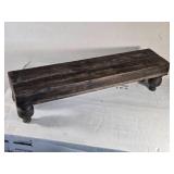 Rustic Wood Riser with Turned Legs approximately 32 inches in length and 8" in height Rustic Wood Riser with Turned Legs approximately 32 inches in length and 8" in height