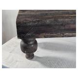 Rustic Wood Riser with Turned Legs approximately 32 inches in length and 8" in height Rustic Wood Riser with Turned Legs approximately 32 inches in length and 8" in height