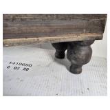 Rustic Wood Riser with Turned Legs approximately 32 inches in length and 8" in height Rustic Wood Riser with Turned Legs approximately 32 inches in length and 8" in height