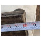 Rustic Wood Riser with Turned Legs approximately 32 inches in length and 8" in height Rustic Wood Riser with Turned Legs approximately 32 inches in length and 8" in height