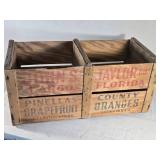 Vintage John S. Taylor Largo, FL Wooden Fruit Crate Vintage John S. Taylor Largo, FL Wooden Fruit Crate