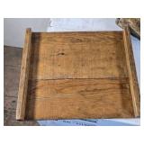 Antique Wooden Coffee Crate featuring markings such as "Blue Flame" and "Coffee." approximately 14 inches in width and height, Antique Wooden Coffee Crate featuring markings such as "Blue Flame" and "Coffee." approximately 14 inches in width and height,