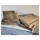 Vintage Dwight R. Markey  from York, PA Wooden Produce Trays approximately 21 1/2 inches in length, 14 3/4 inches in width, and 3 1/4 inches in depth Vintage Dwight R. Markey  from York, PA Wooden Produce Trays approximately 21 1/2 inches in length, 14 3/4 inches in width, and 3 1/4 inches in depth