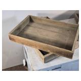 Vintage Dwight R. Markey  from York, PA Wooden Produce Trays approximately 21 1/2 inches in length, 14 3/4 inches in width, and 3 1/4 inches in depth Vintage Dwight R. Markey  from York, PA Wooden Produce Trays approximately 21 1/2 inches in length, 14 3/4 inches in width, and 3 1/4 inches in depth