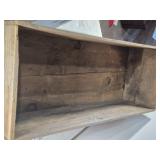 Antique Wooden Crate Box approximately 38 inches in length, 15 1/2 inches in width, and 10 3/4 inches in height Antique Wooden Crate Box approximately 38 inches in length, 15 1/2 inches in width, and 10 3/4 inches in height