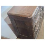 Vintage Wooden Dresser with Three Drawers approximately 41 inches in length, 17 1/2 inches in depth, and 32 inches in height Vintage Wooden Dresser with Three Drawers approximately 41 inches in length, 17 1/2 inches in depth, and 32 inches in height