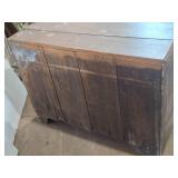 Vintage Wooden Dresser with Three Drawers approximately 41 inches in length, 17 1/2 inches in depth, and 32 inches in height Vintage Wooden Dresser with Three Drawers approximately 41 inches in length, 17 1/2 inches in depth, and 32 inches in height