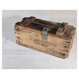 Vintage Wooden Crate with Hinged Lid for storing 300 delay plungers with a .05 second delay Vintage Wooden Crate with Hinged Lid for storing 300 delay plungers with a .05 second delay