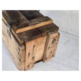 Vintage Wooden Crate with Hinged Lid for storing 300 delay plungers with a .05 second delay Vintage Wooden Crate with Hinged Lid for storing 300 delay plungers with a .05 second delay