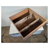 Wooden Storage Crate with Dividers approx. 26 1/2" long, 26 1/2" wide and 9 1/2" tall Wooden Storage Crate with Dividers approx. 26 1/2" long, 26 1/2" wide and 9 1/2" tall