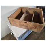 Wooden Storage Crate with Dividers approx. 26 1/2" long, 26 1/2" wide and 9 1/2" tall Wooden Storage Crate with Dividers approx. 26 1/2" long, 26 1/2" wide and 9 1/2" tall