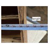 Wooden Storage Crate with Dividers approx. 26 1/2" long, 26 1/2" wide and 9 1/2" tall Wooden Storage Crate with Dividers approx. 26 1/2" long, 26 1/2" wide and 9 1/2" tall